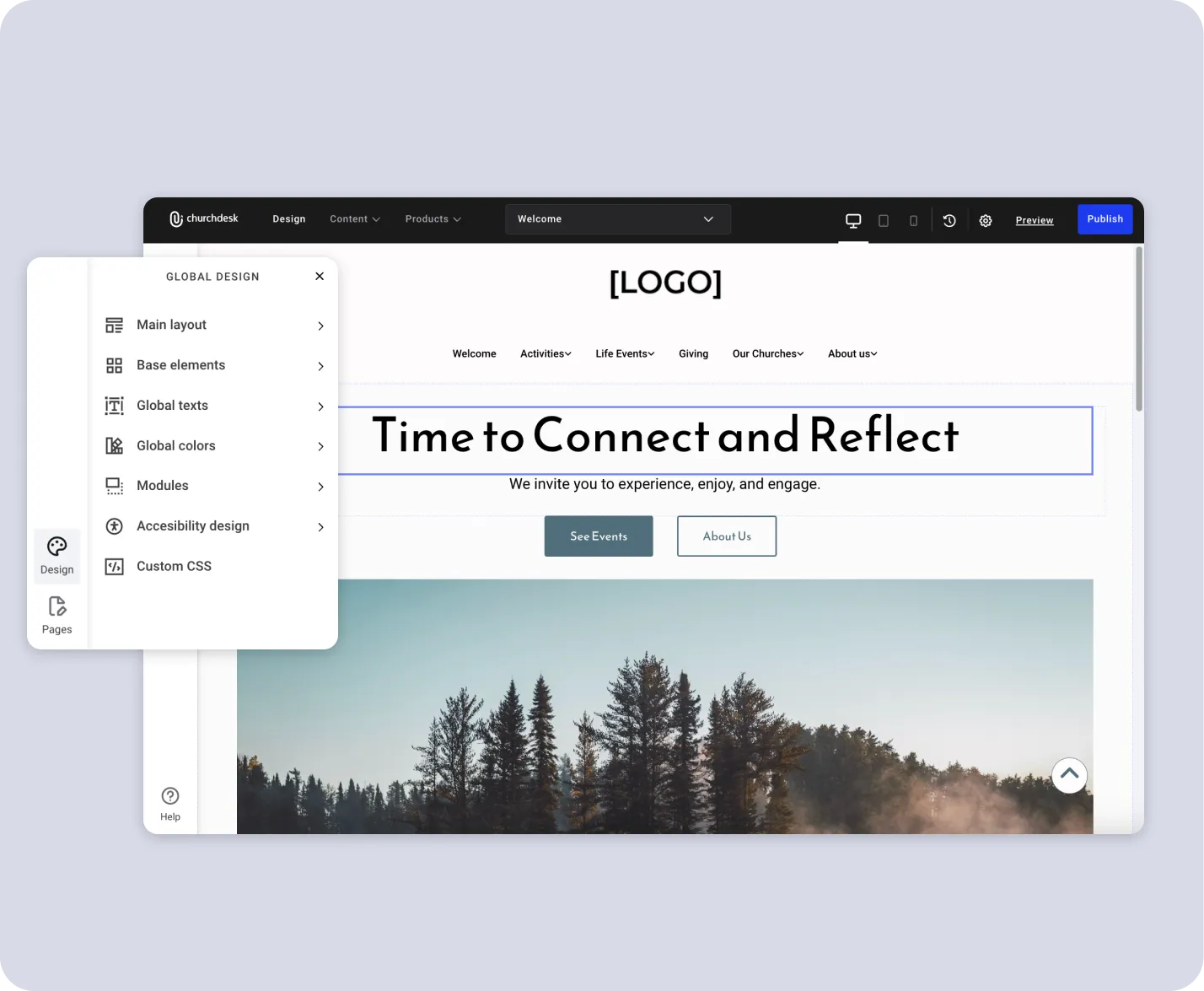 ChurchDesk website designer