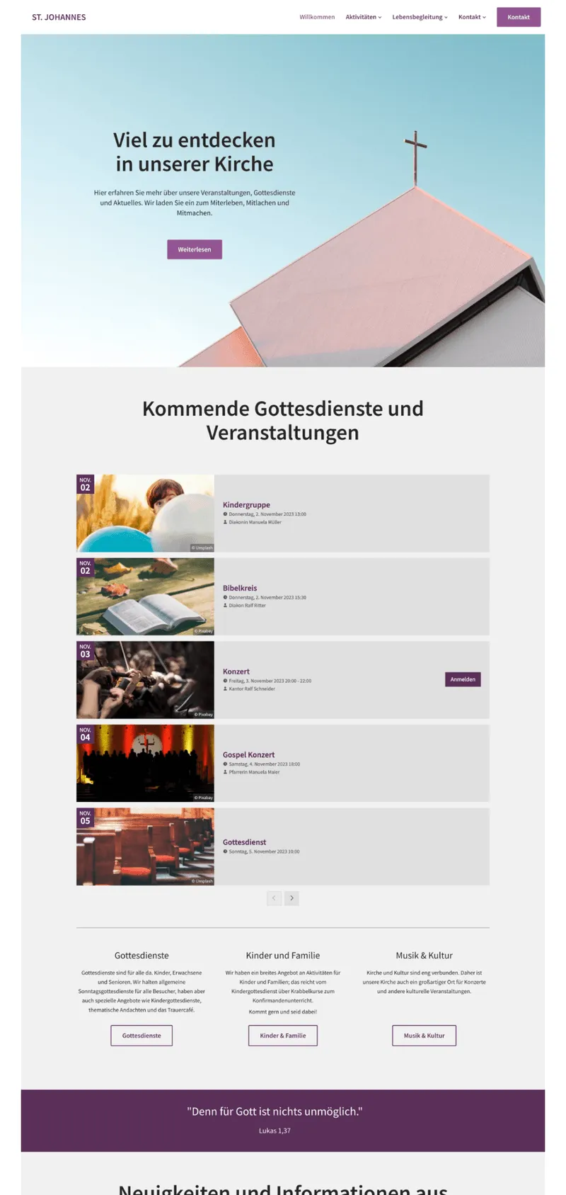 Preview of the Cosmo website design