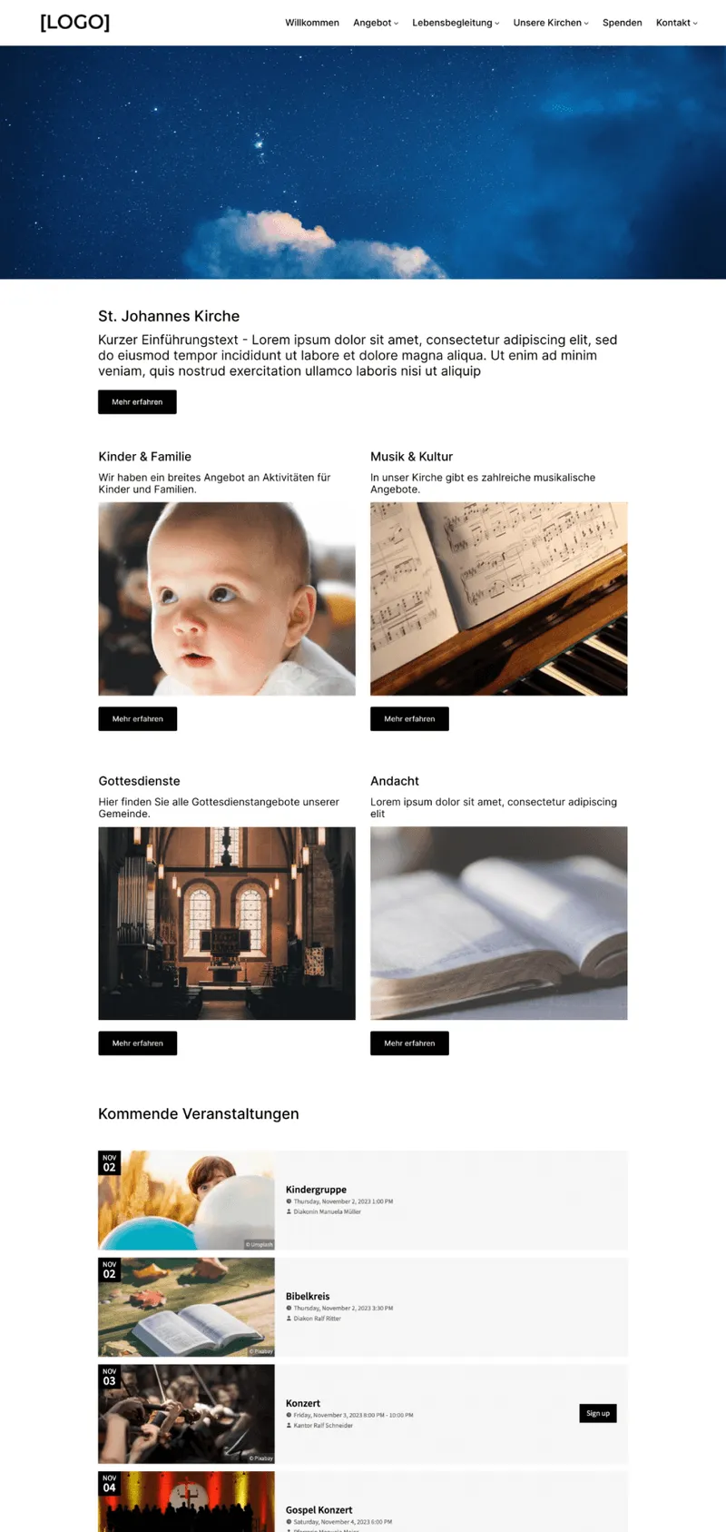 Preview of the Leo website design