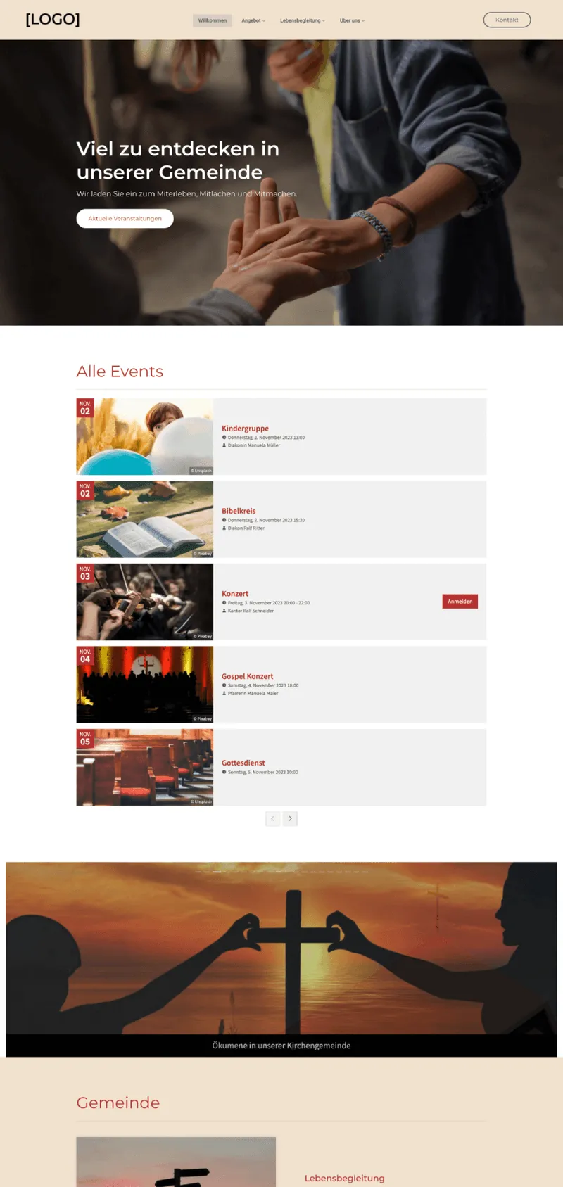 Preview of the Nova website design