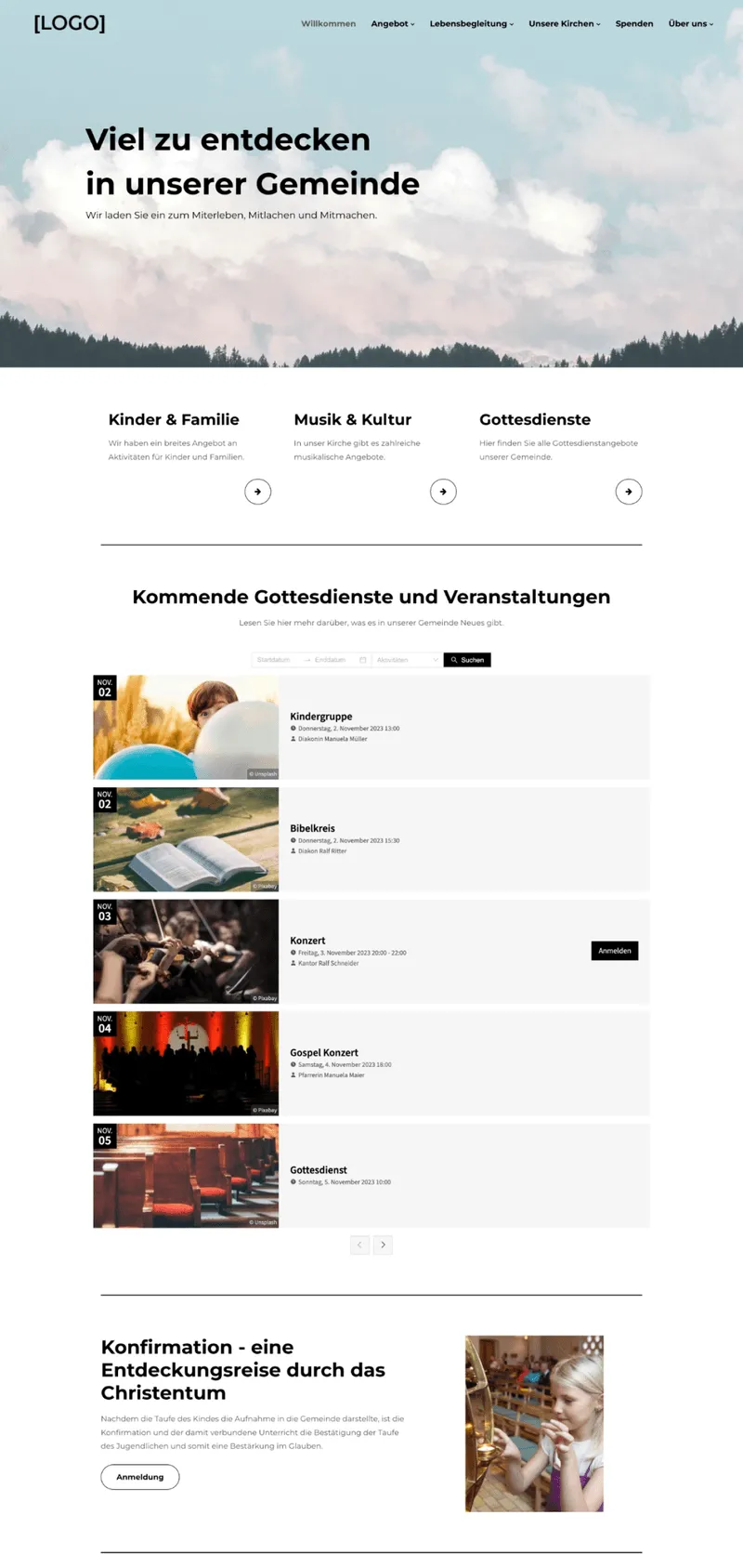 Preview of the Omega website design