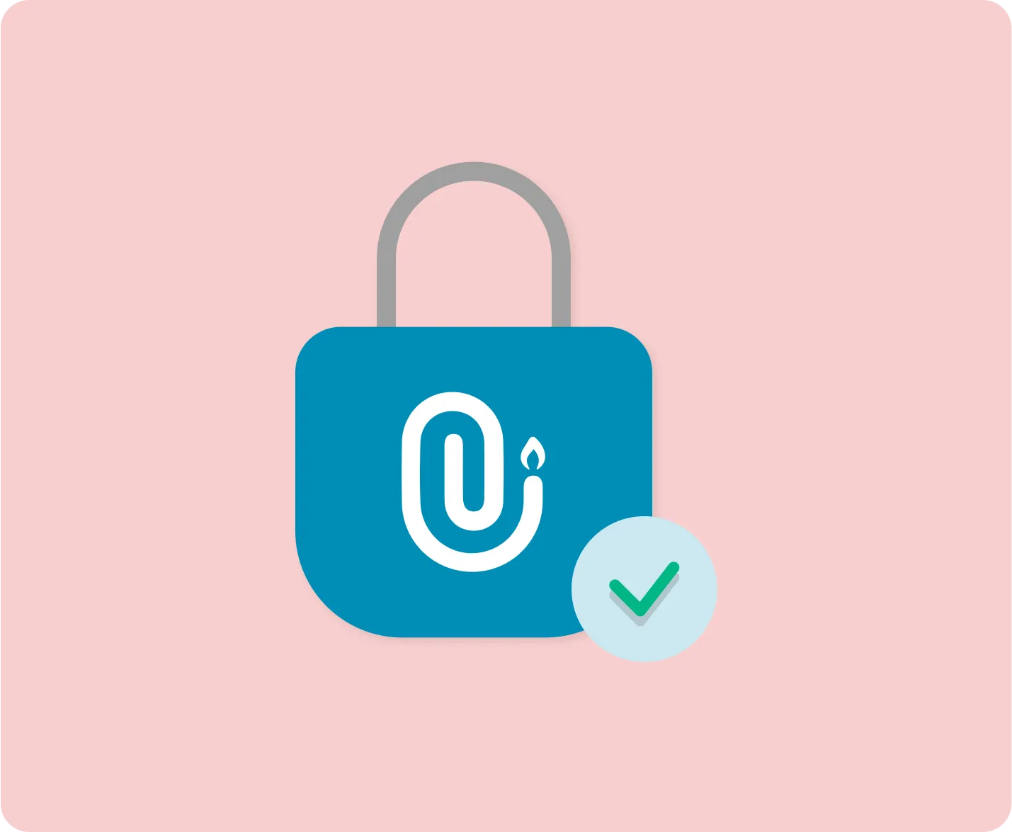 Illustration: lock with ChurchDesk logo