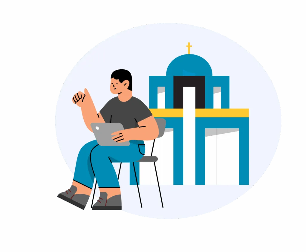 Illustration: ChurchDesk supports a parish in setting up their website